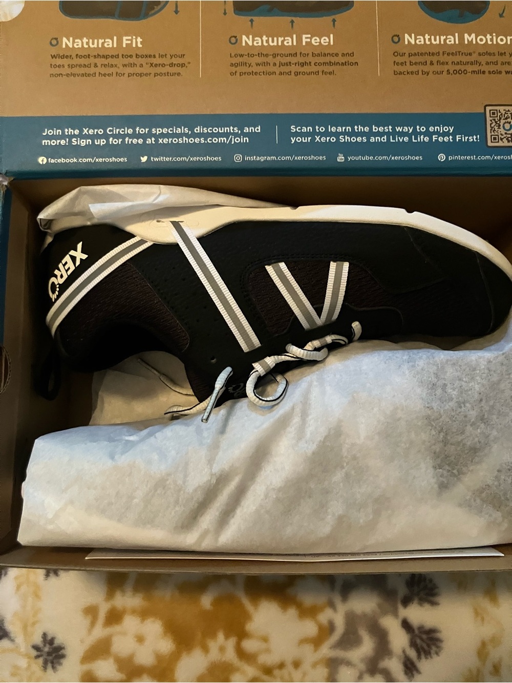 Xero Men’s Black Athletic Minimalist Trainer